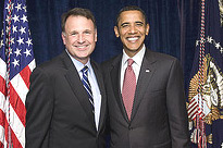 Barack Obama and Creigh Deeds.
